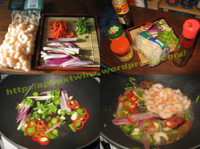Articole culinare : Creveti cu legume si taitei la wok